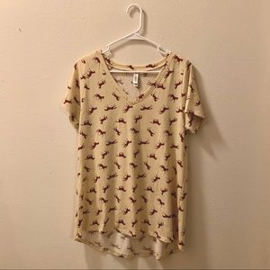 Medium Lularoe Christy Tee with Horses